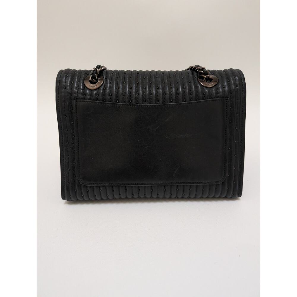 COACH Parker Quilted Black Shoulder Bag with Chain Strap - Picture 6 of 16
